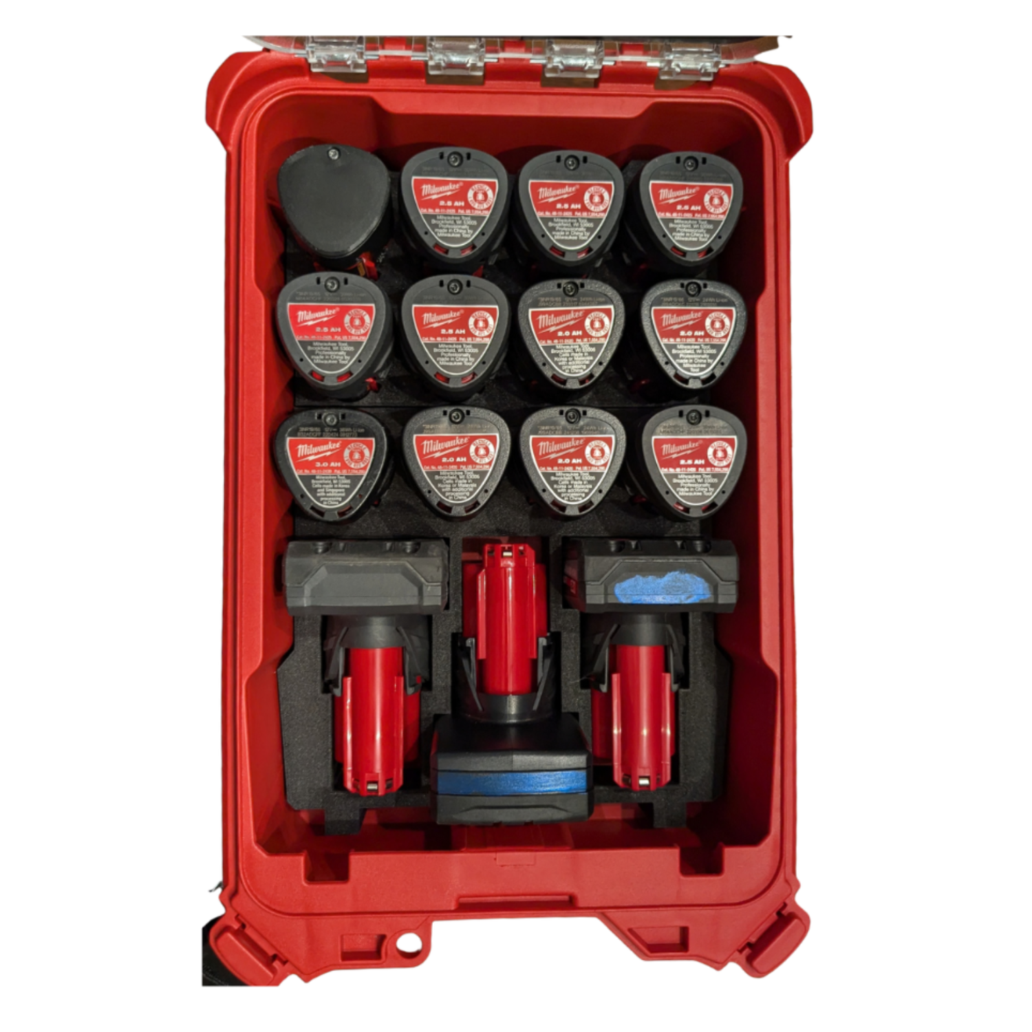 Enero Milwaukee Packout M12 Battery Insert | TPU Organizer for M12 CP or Hybrid CP/XC Configurations