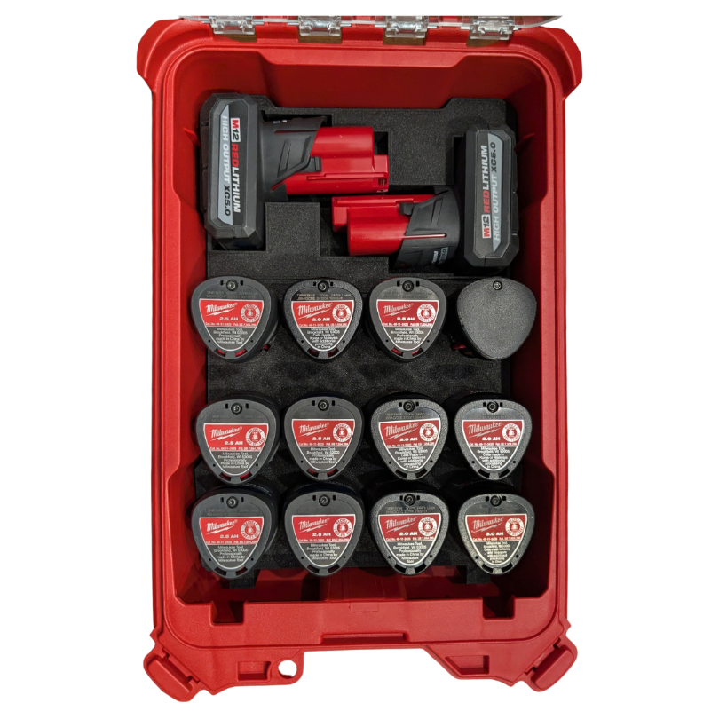 Enero Milwaukee Packout M12 Battery Insert | TPU Organizer for M12 CP or Hybrid CP/XC Configurations