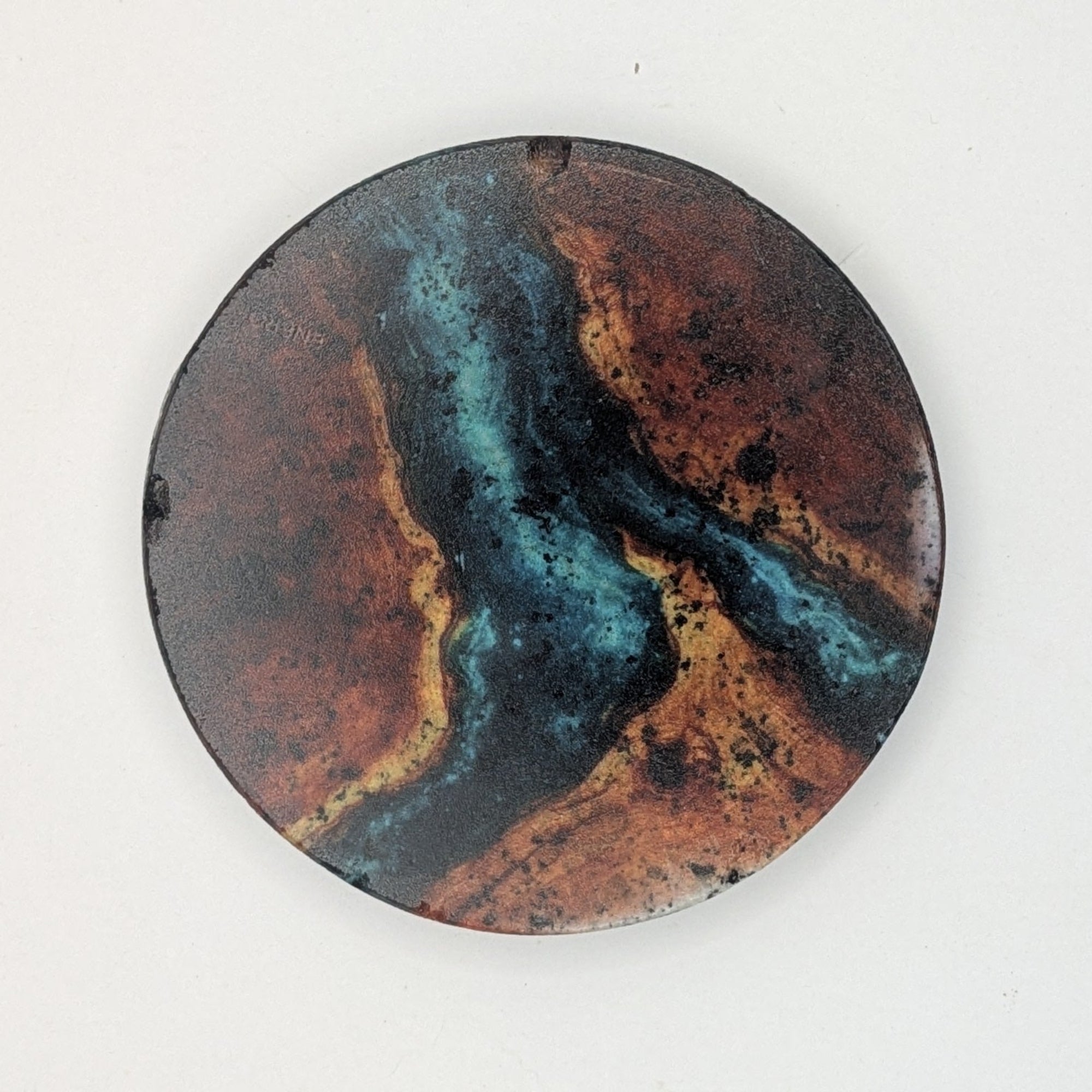 4” Epoxy River Coaster Set (4-Pack) – Enero Designs UV Printed Round Stone Coasters