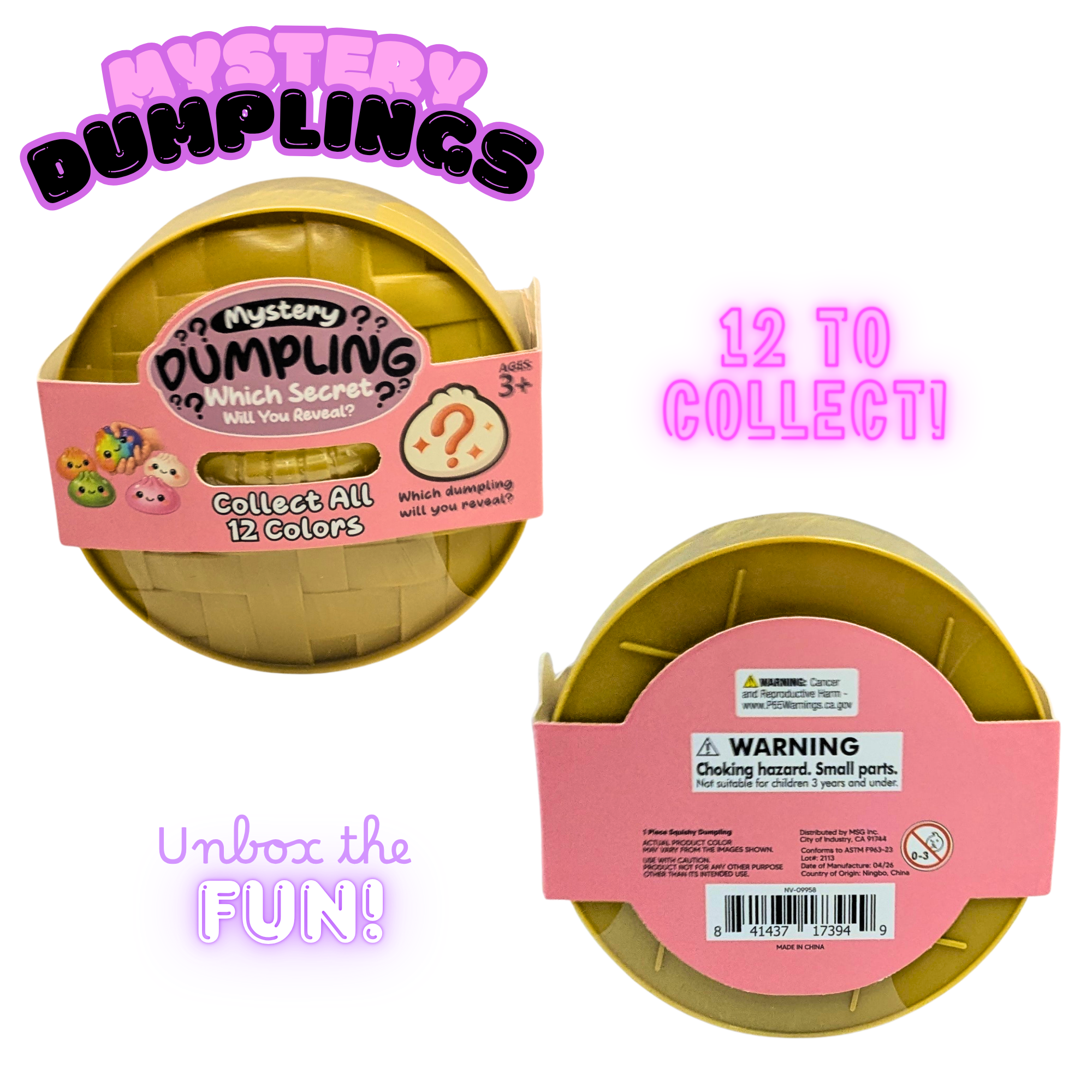 Mystery Squishy Dumpling Blind Box Toy | Collectible Kawaii Stress Relief Toy