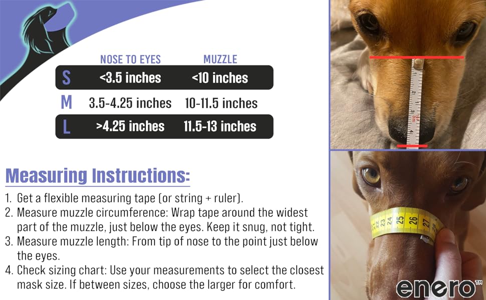 Enero AirGuard Reflective Dog Mask