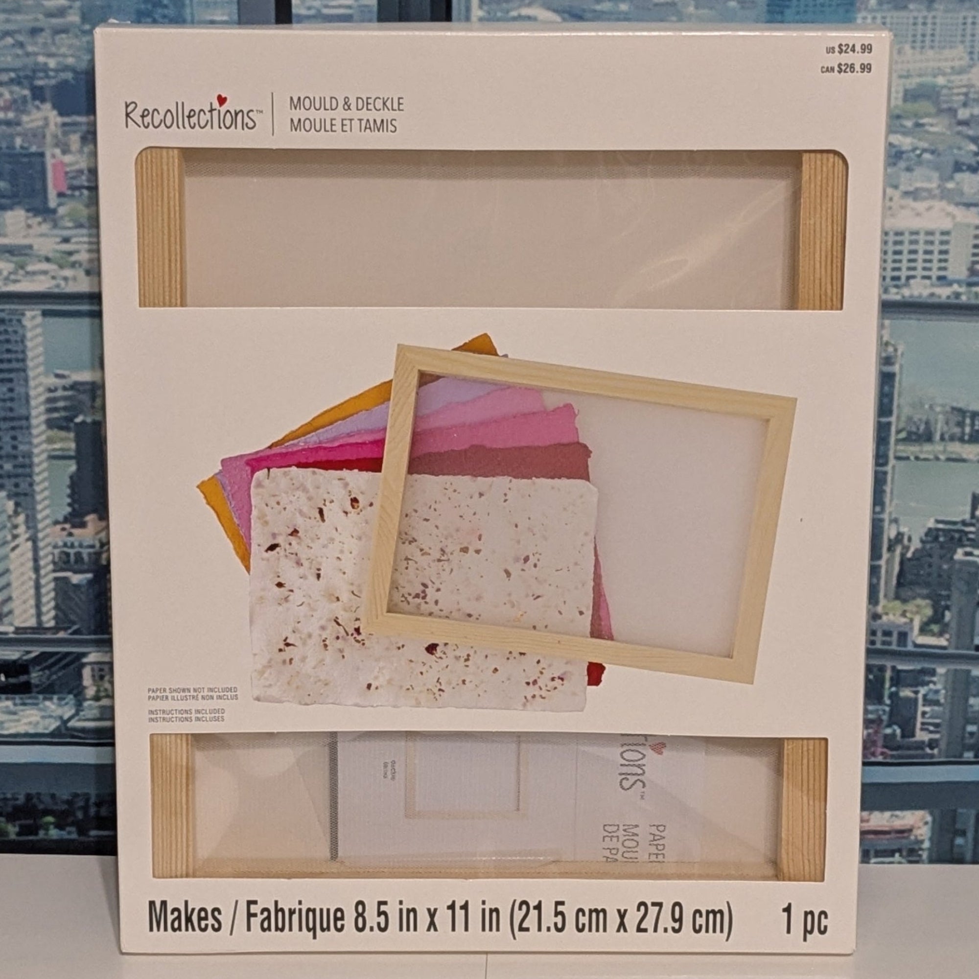 Recollections Mould & Deckle Paper Making Frame – 8.5 x 11 Handmade Paper Craft Tool