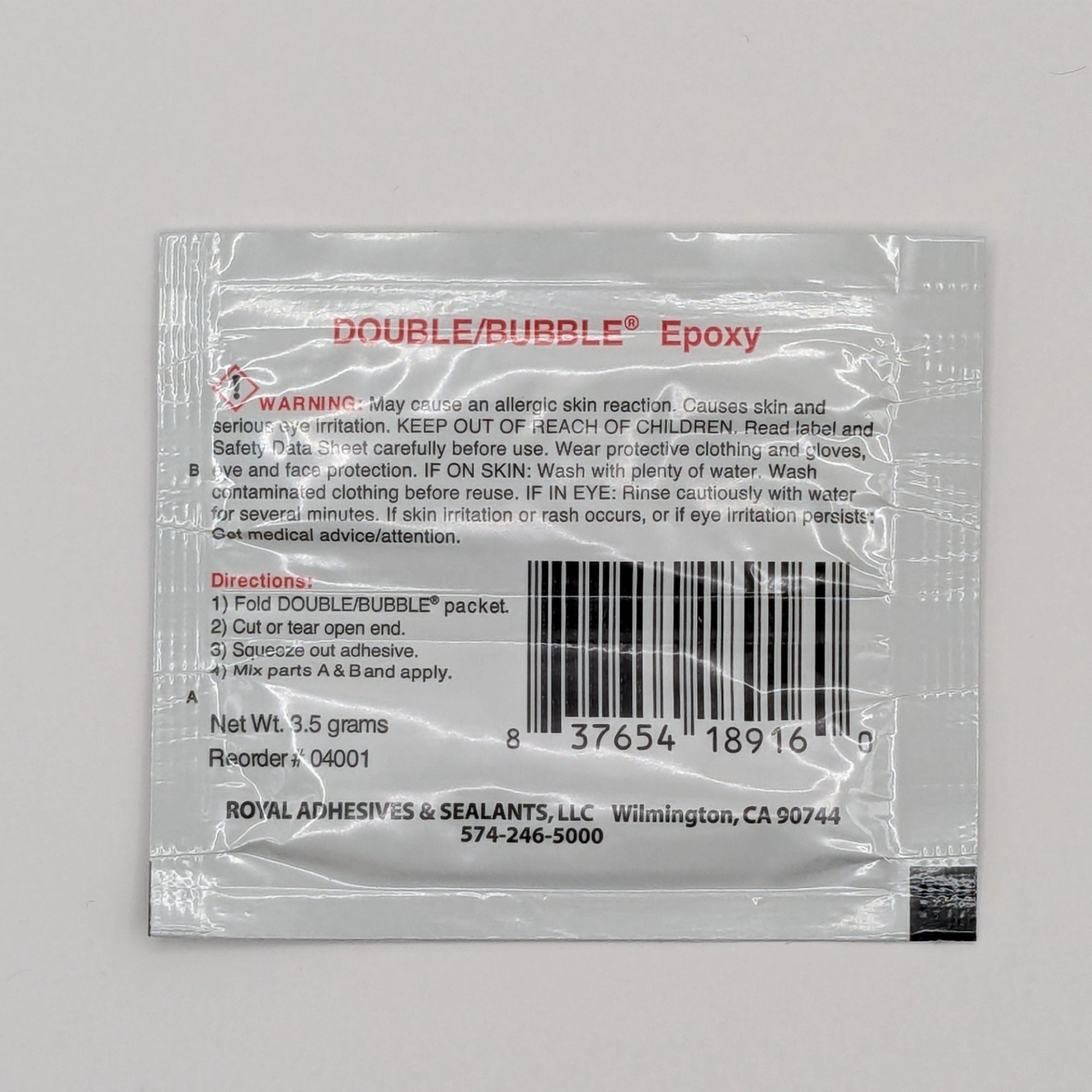 Hardman Double Bubble Red Epoxy – Extra Fast 3-Minute Epoxy Packs (3.5g Each) – 5 Pack or 10 Pack – Exp 02/2027 w/ CoC