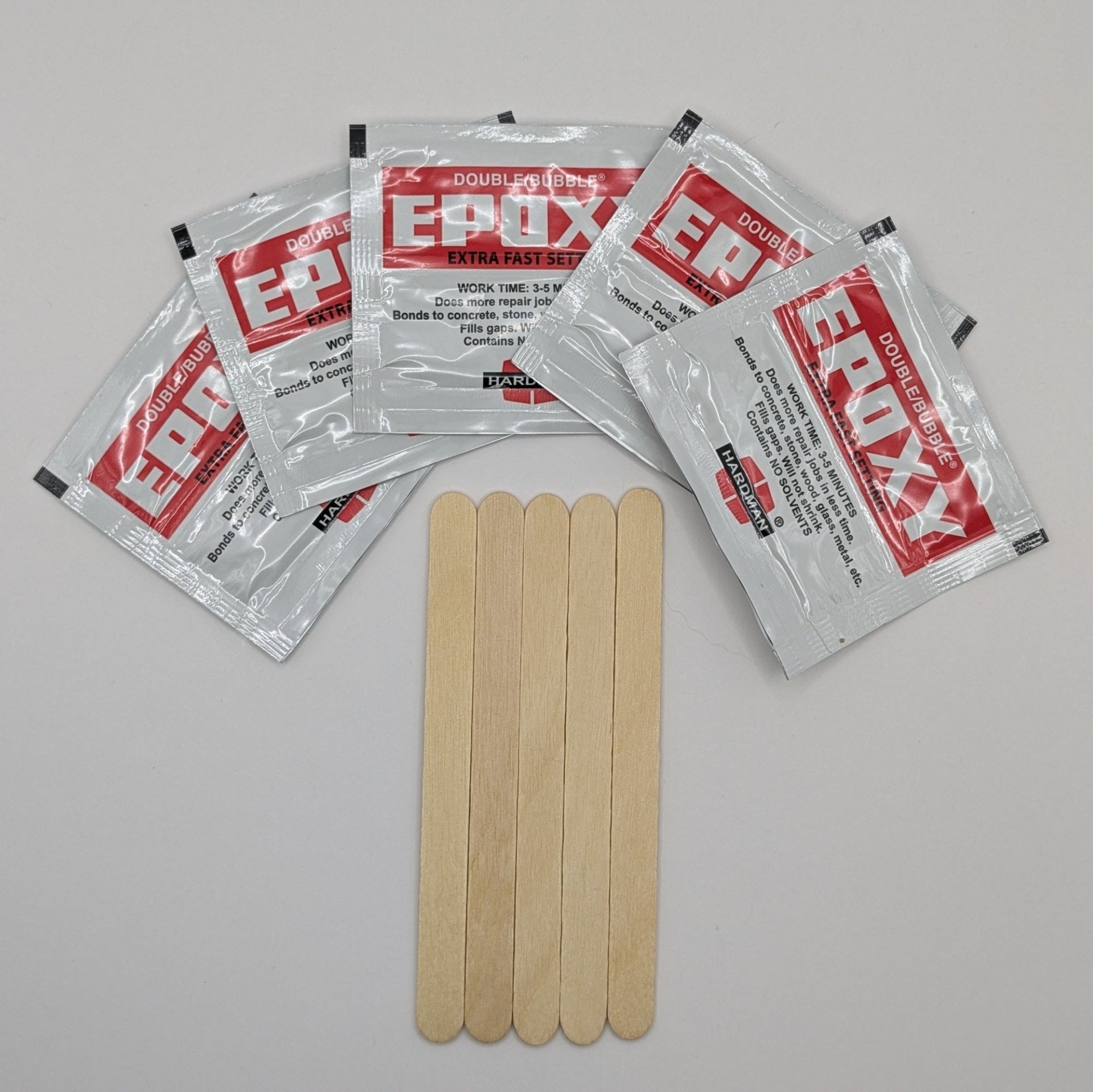 Hardman Double Bubble Red Epoxy – Extra Fast 3-Minute Epoxy Packs (3.5g Each) – 5 Pack or 10 Pack – Exp 02/2027 w/ CoC